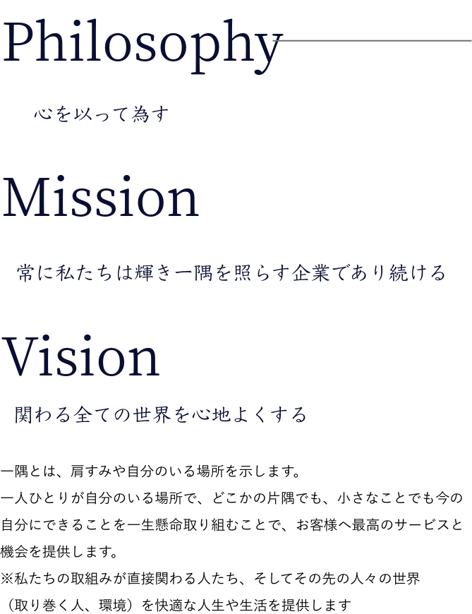 Philosophy Mission Vision